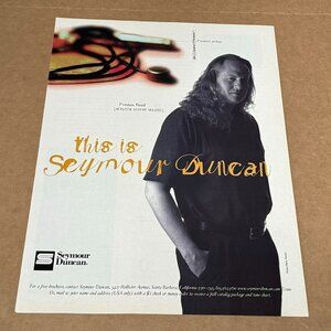 Preston Reed - SEYMOUR DUNCAN PICKUPS - Print Ad - 2001